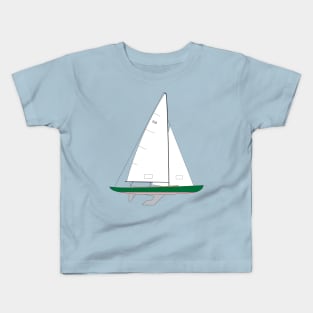 International 210 Sailboat - Green Kids T-Shirt